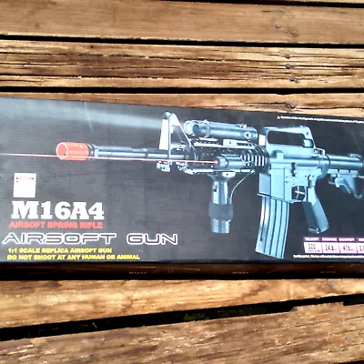 M16A4 Airsoft Gun Spring Rifle 1:1 Scale Replica M16 M4 W Light Laser Sight Grip • $40.80