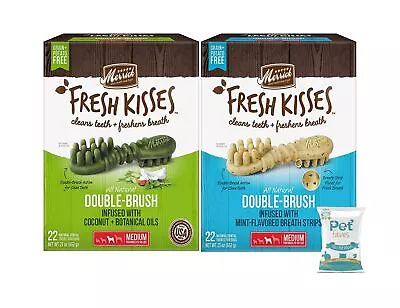 (2 Pack)Merrick Fresh Kisses Double-Brush Dental Dog Treats Infused With Coc... • $59.99