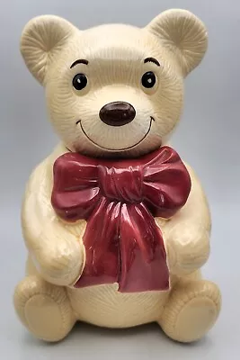 Vintage Metlox California Teddy Bear With Bow Cookie Jar • $34.95