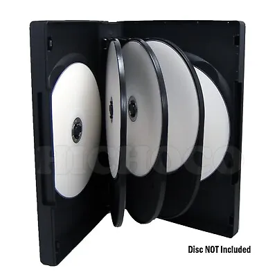 2 X Multi 8 Disc CD DVD Black Case With Outter Sleeve Movie Game Box 27mm • $9.85