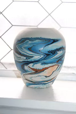 Nemadji Pottery Vase Swirl Pattern Vintage Southwestern Decor • $60