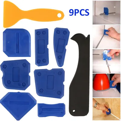 £5.59 • Buy 9pcs Caulking Tool Silicone Sealant Finishing Grout Tools Kit Caulk Removal