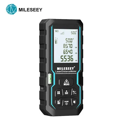 Mileseey 164Ft Laser Distance Meter Digital Tape Measure Area Volume Measure • £20.99