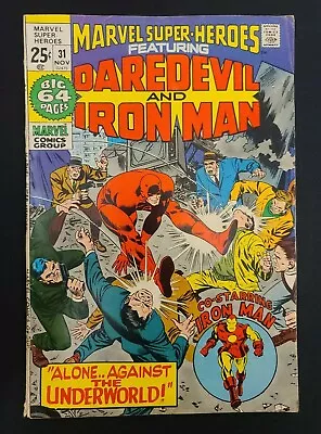 Marvel Super-Heroes #31 Featuring Daredevil & Iron Man 1971 Comic Book  • $9.99