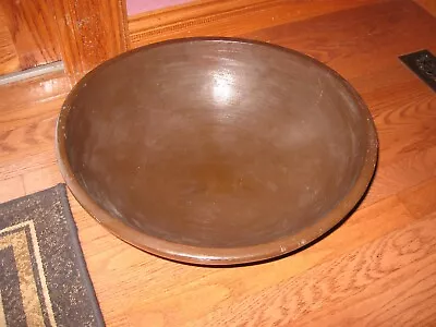 Vintage  Munising 18  Wood Bowl Treenware Utilitarian Heavy Munsing • $32.98