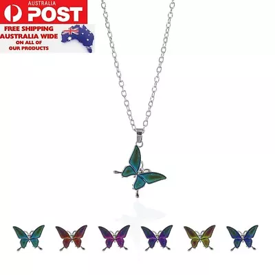 Butterfly Mood Necklace Temp Colour Changing Emotions Unisex Kids Birthday Gift • $7.74