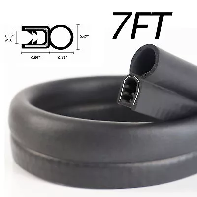 Door/Trunk Lock Window Anti-Noise/Rub Rubber Seal Edge Trim Defend Car 7ft/84'' • $13.24