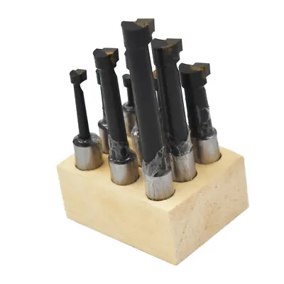 1/2  Boring Bar Set Pro Quality Carbide Tipped Bars 1/2  Shank Lathe Tool 9 Pcs • $19.25