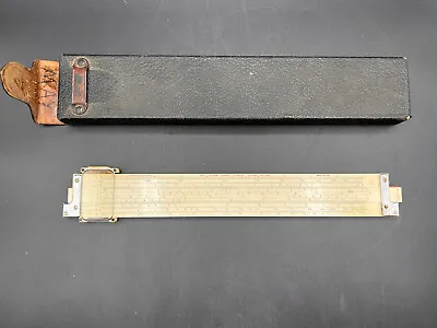 Vintage K&E Keuffel & Esser 4081-3 Log Log Duplex Decitrig Slide Rule W/ Case • $20.24