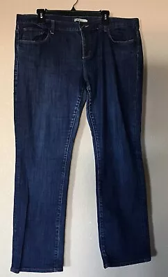 CAbi Womens Brando Straight Leg Jeans Style #175 Medium Dark Wash Size 16 • $20