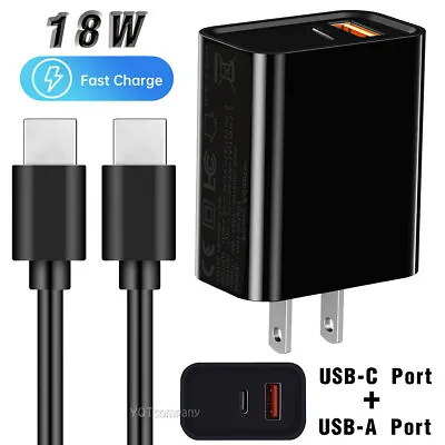 18W USB-C Super Fast Wall Charger+Cable For Motorola G6/G7/G8/G9 Plus/Play/Power • $13.99