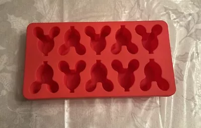 Disney Official Mickey Mouse Head- Ice & Candy -Red Silicone Mold Tray Soft • $18.88