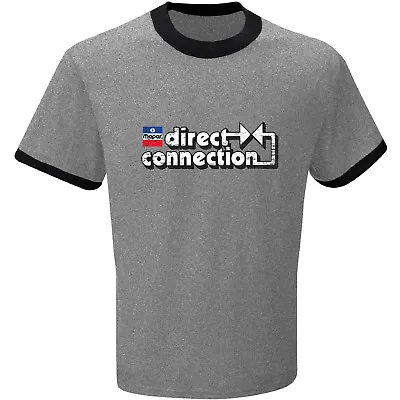 Mopar Direct Connection Distressed Logo Men's Grey Ringer Tee Shirt  • $18.69