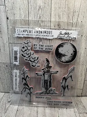 Stampers Anonymous Tim Holtz The Scarecrow Stamp Set CMS451 Moon Bats Corn • $19.99