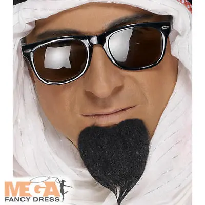 £6.99 • Buy Arab Sheikh Beard Adults Fancy Dress Arabian Facial Hair Funny Costume Accessory