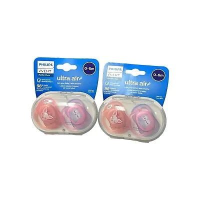 Set Of 2 Philips Avent Ultra Air Pacifier 0-6m • $21.95