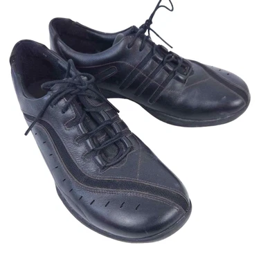 $32.99 • Buy Clarks Shoes Women Size 11 Wave Wheel Walking Sneaker Lace Up Black Leather