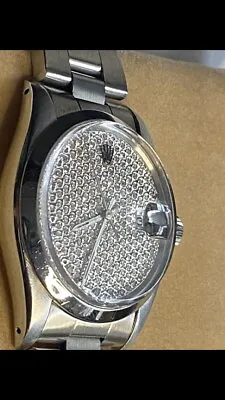 Rolex Air King Date 34mm 5700 Custom Diamond Dial Automatic Vintage Men's Watch • £3000