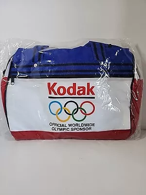 Vintage Kodak Gym Bag Worldwide Olympic Sponsor Duffel Travel Tote NEW In Bag • $13.94