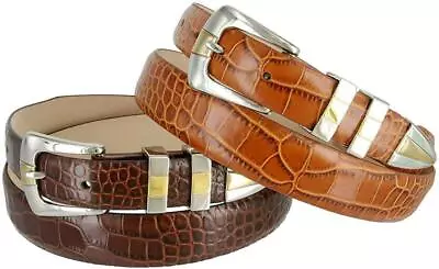 Alexander Men's Belt Italian Calfskin Genuine Leather Designer Dress Belt • $36.95