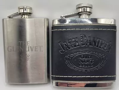 Whiskey Flask Lot Of 2 - Jack Daniels And Glenlivet • $20