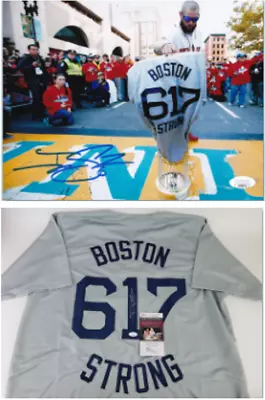 JONNY GOMES Signed Boston Marathon/Strong Signed Photo/Jersey Set-JSA Basic COA) • $129.99