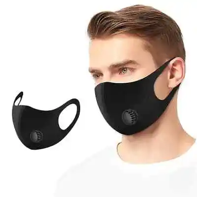 Face Mask Washable Reusable Anti Pollution PM2.5 One/two Air Vent • £3.29