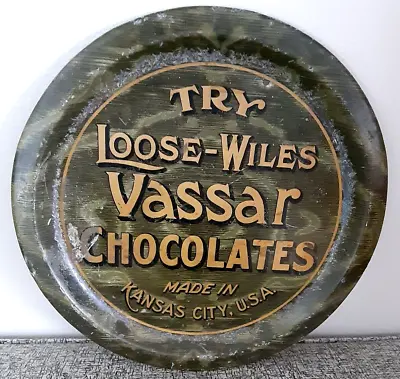 Vintage Vassar Chocolates- Loose Wiles Company Tray Kansas City 1916 • $199