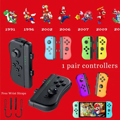 Pair Controller Gamepad For Nintendo Switch Joy Con Left & Right Wireless Joypad • $32.99