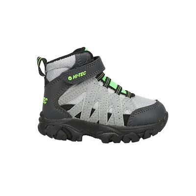Hi-Tec Ravus Blast Mid Hiking  Toddler Boys Black Green Grey Casual Boots CH80 • $29.99