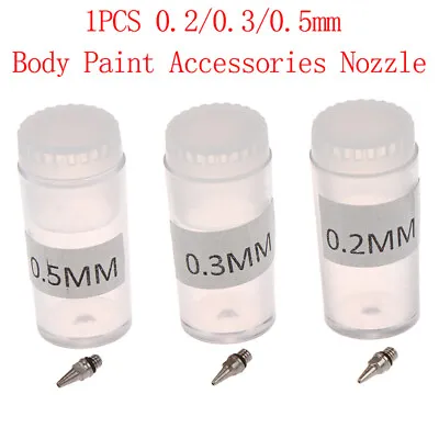 £4.46 • Buy 0.2/0.3/0.5Mm Body Painting Airbrush Spray Gun Replacement Parts Needle Nozzle$d