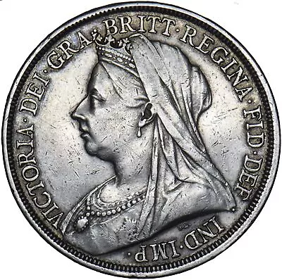 1893 LVI Crown - Victoria British Silver Coin - Nice • $67.82