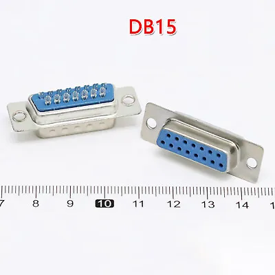 DB15 DIY 15-pin Serial D-Sub Connector PCB Board Mount+Shell- Male & Female Plug • $2.69