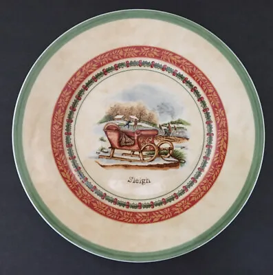 Villeroy Boch Sleigh Dessert Plate Festive Memories Country GERMANY Porcelain ❤️ • $29.95