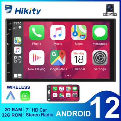 7  Android 12 Double 2DIN Car Stereo Radio GPS Navi WiFi Apple CarPlay Head Unit • $119.99