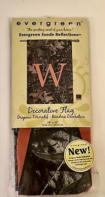 Evergreen “W” Monogram Mossy Oak Suede Reflections House Flag 29  X 43” New! • $6