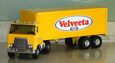 Vintage ERTL Steel Kraft Velveeta Cheese Cab Over 22  Semi Truck Tractor Trailer • $50