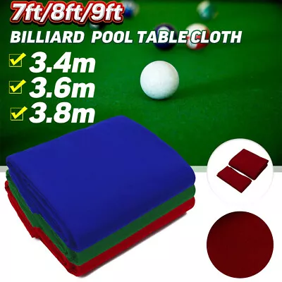 Professional Snooker Billiard Pool Table Cloth Sports Game 7/8/9ft Cover Durable • $62.11