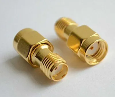 £2.95 • Buy PureTek® Gold Plated RP SMA Male (female Pin) To SMA Female (female Pin) Adapter