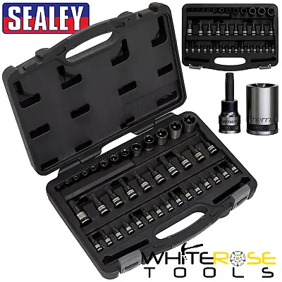 Sealey Trx-Star Torx Socket Security Socket Bit Set 38pc 1/4  3/8  1/2  Drive • $63.91