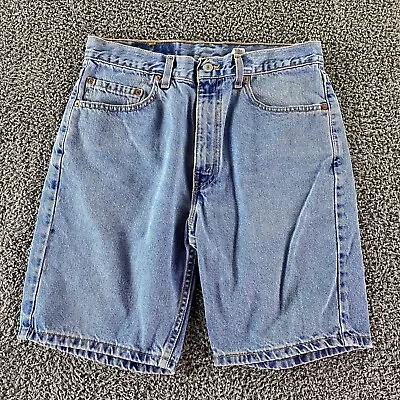 Levi's 505 Shorts Mens 32x8 Blue Denim Vtg. Vintage Made In USA Tag 34x00 • $15.99