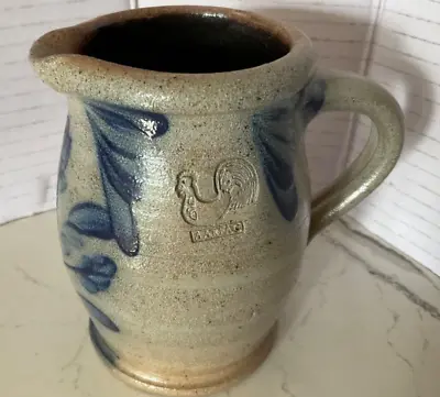 Vintage Rowe Pottery Pitcher / Creamer With Rooster Inprinted   Rare   #113 • $38.90