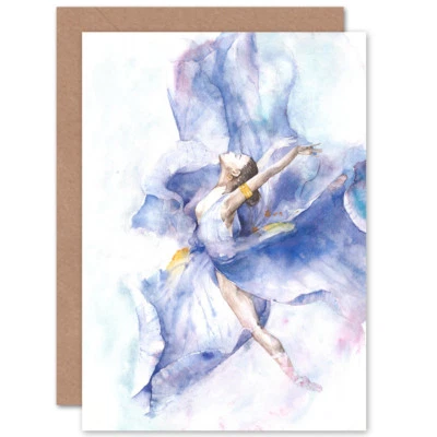 Ballet Dancing Girl Painting Card With Envelope • £3.79