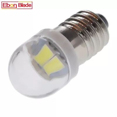 E10 LED Bulb 3V 6V Screw Base Mini White Flashlight Torch Bike Light 3 6 Volt DC • $4.98