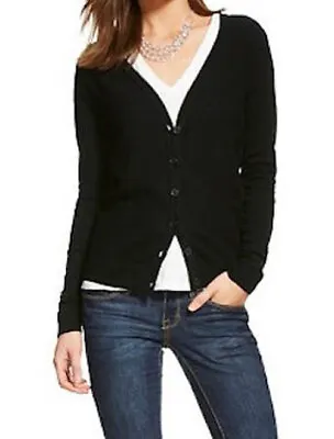 Merona Women's Cardigan Favorite Knit Textured Black Sweater Size S • $9.99