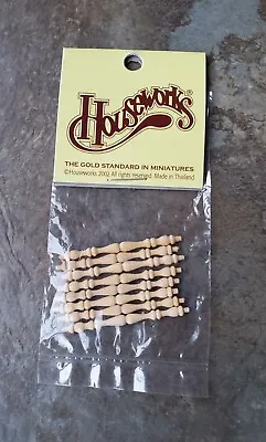 Dollhouse Miniature Small Wood Spindles For Building 8 Pieces 1:12 Scale 1 1/2   • $4.99