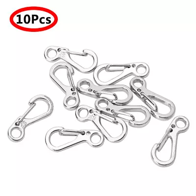 10 Mini SF Metal Carabiner Clips Tiny Snap Hook Spring Clasps Keychain Paracord • $6.50