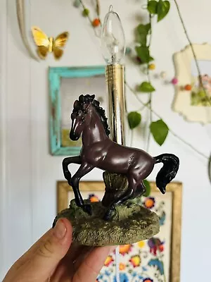 Vintage Horse Lamp  Hand Painted W/Wood Base • $21.25