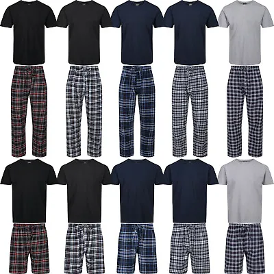 New Mens Pyjamas Set Lounge Pants Shorts Loungewear Sleepwear Soft Nightwear PJs • £11.99