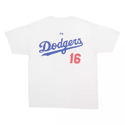 MAJESTIC Los Angeles Dodgers Mens T-Shirt White USA M • £7.99